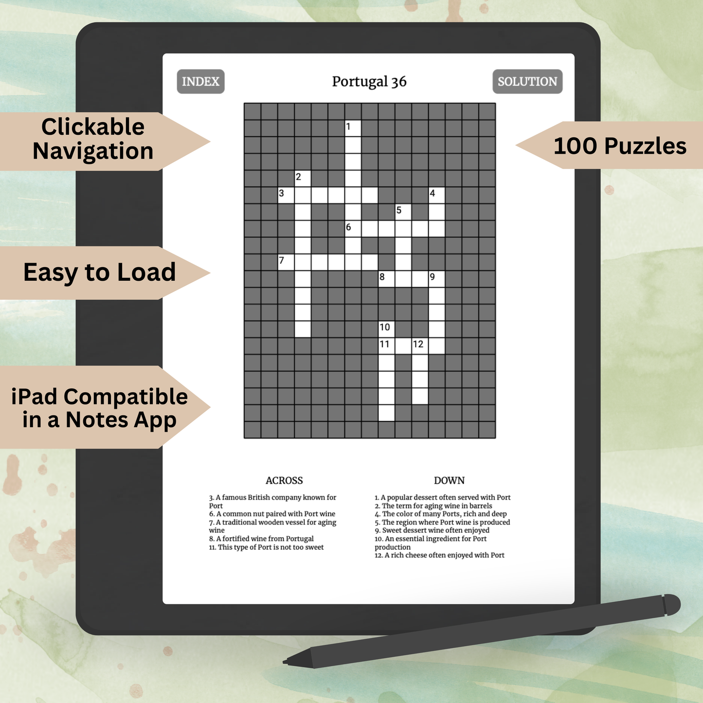 Kindle Scribe Crosswords About Portugal
