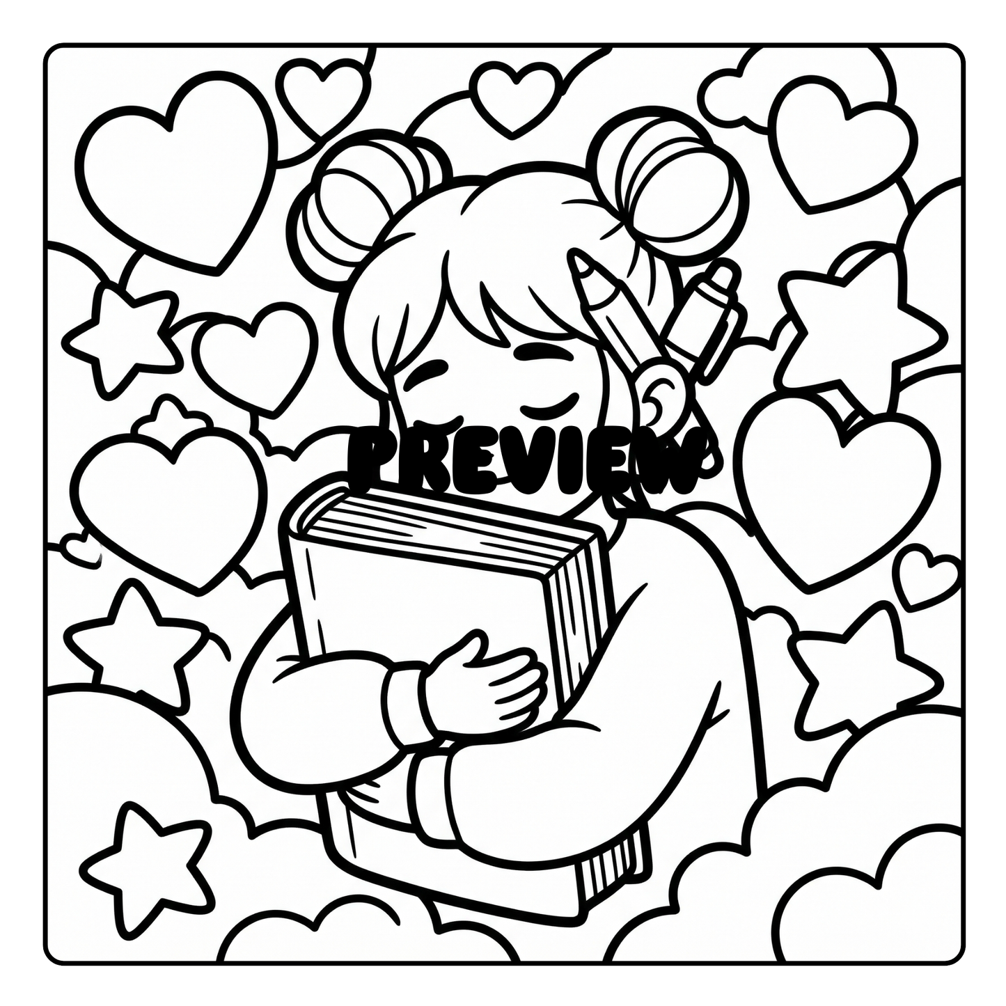 Cozy Journaling Moments: A Bold and Easy Coloring Book Digital PDF