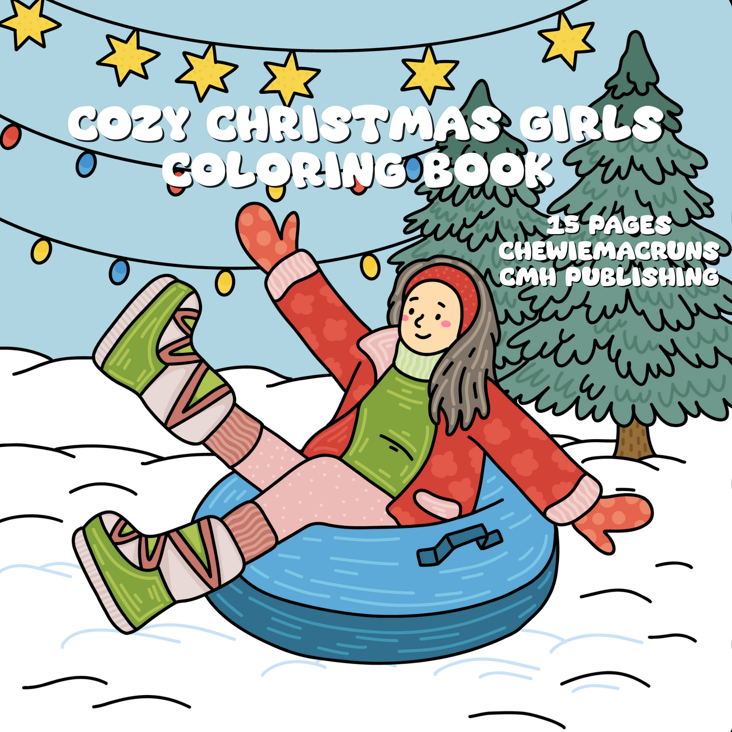 Cozy Christmas Girl Coloring Book PDF