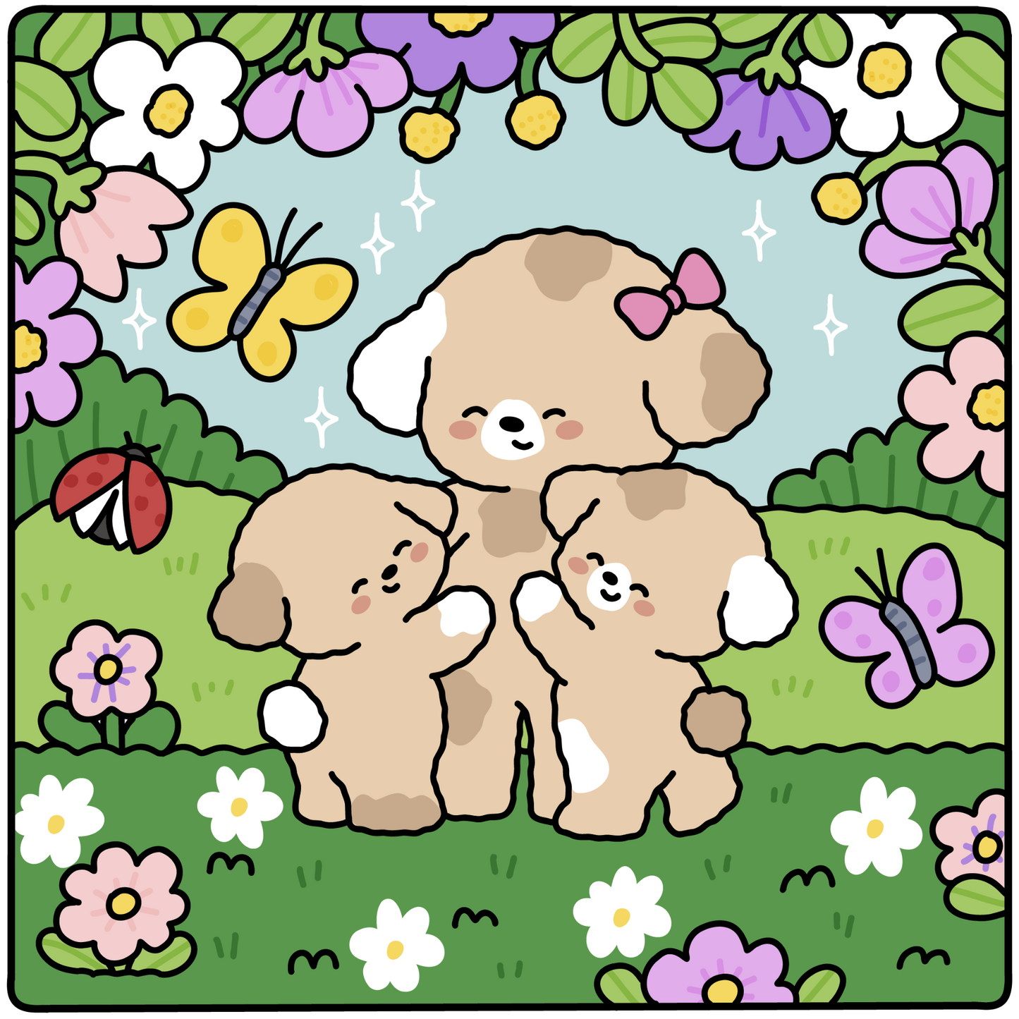 Cozy Times Mothers Day Cute Animal Characters | Hygge Moments HandDrawn Pages | 10 Digital Coloring Book | Instant Printable PDF Download