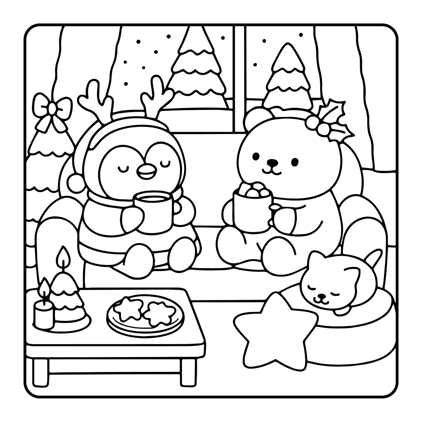 Christmas 2025 Freebie - 20 Cozy Pages to Color