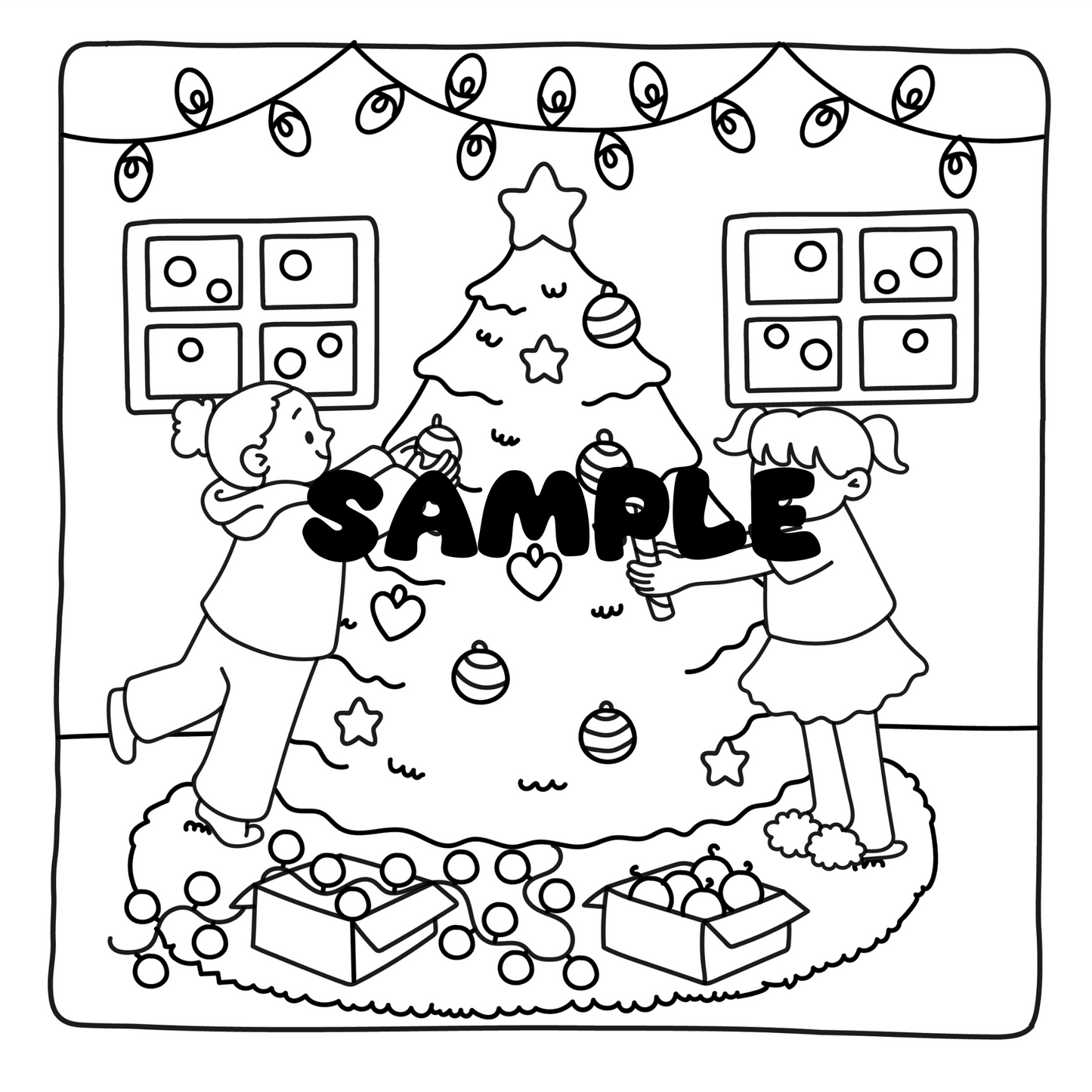 Cozy Christmas Coloring Book PDF