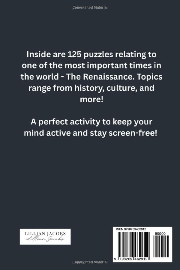 Renaissance Crossword Challenge Book