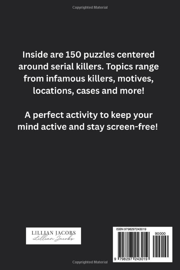 True Crime Crossword Puzzle Book for Adults