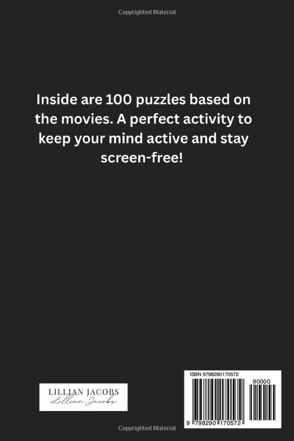 Hollywood Crosswords for Adults,100 Movie & Celebrity Puzzles