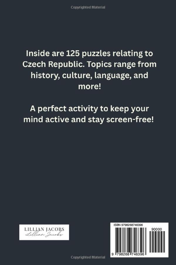 Czech Republic Crossword Puzzle Book for Adults