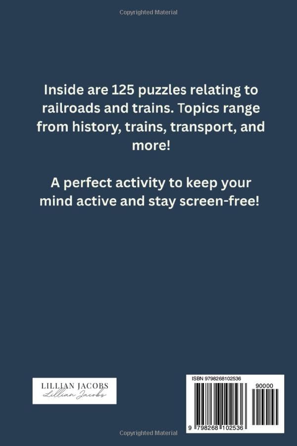 Railroad Crosswords for Adults