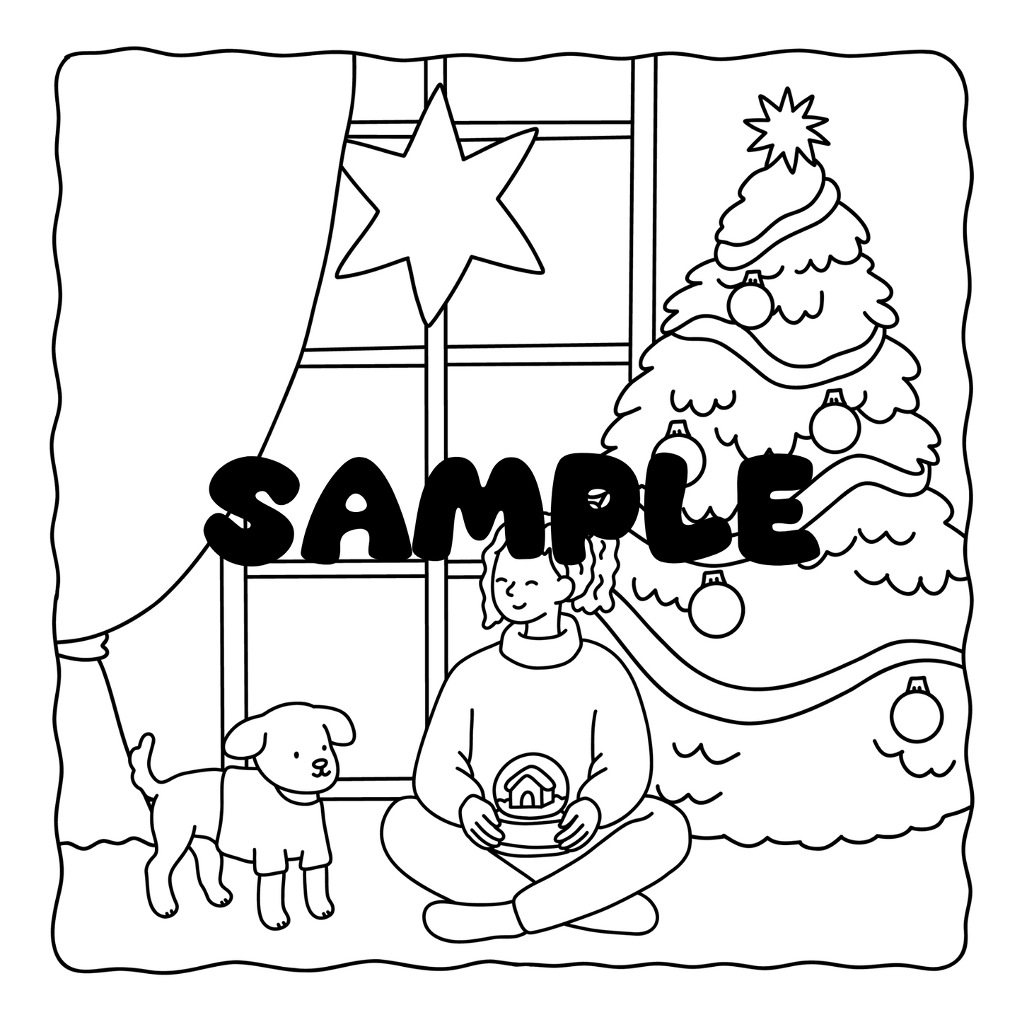 Cozy Christmas Girl Coloring Book PDF