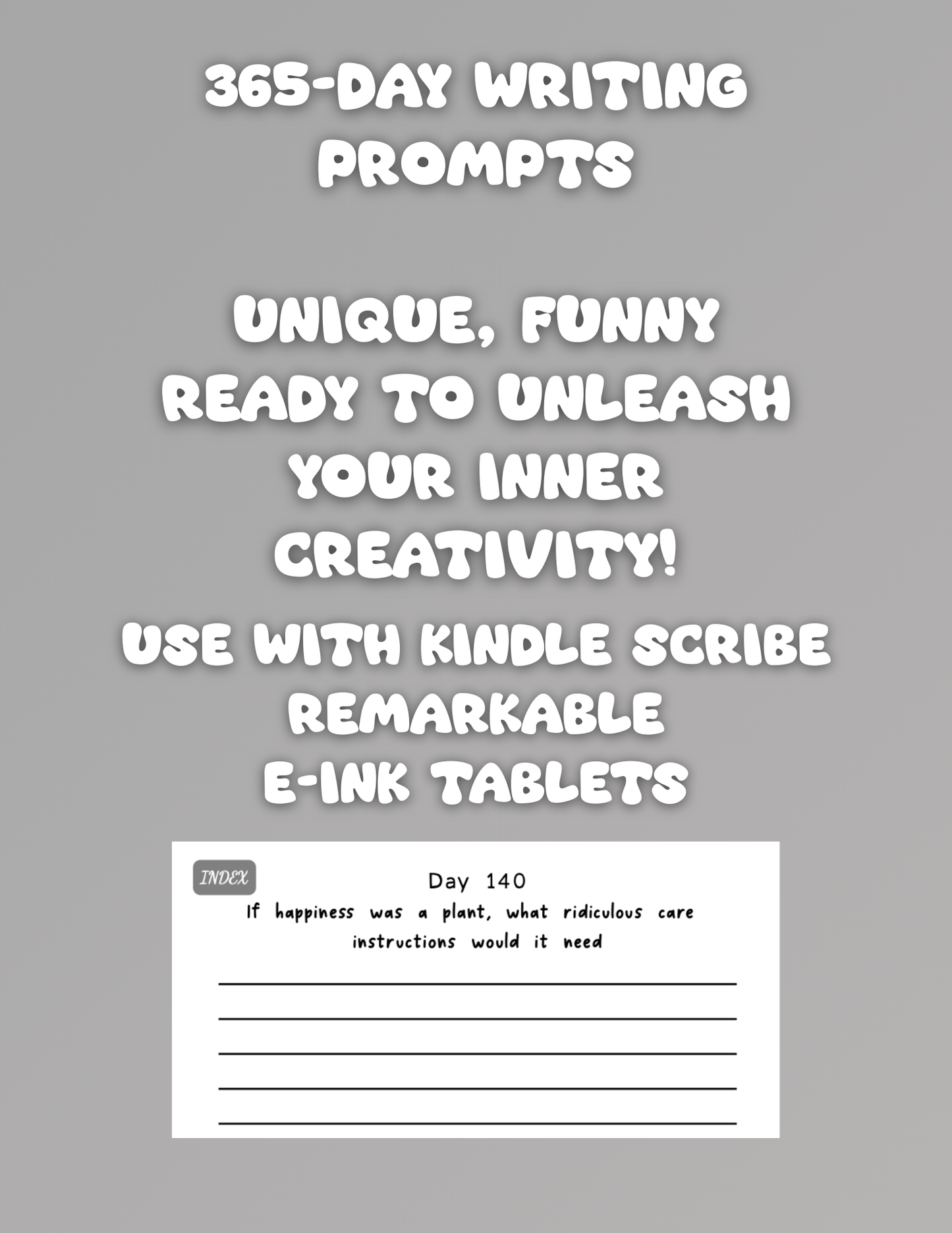 Kindle Scribe Writing Prompt Journal