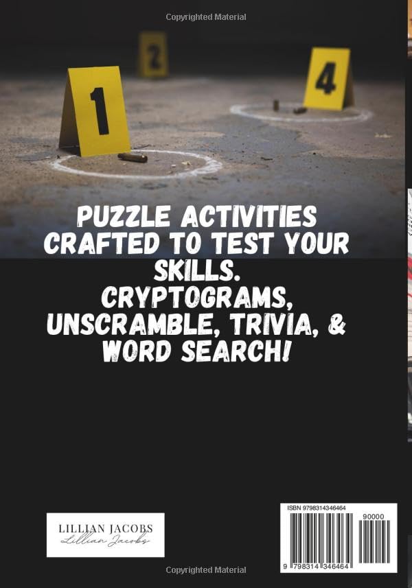 Crime and Forensic Criminal Law Puzzle Book for Adults