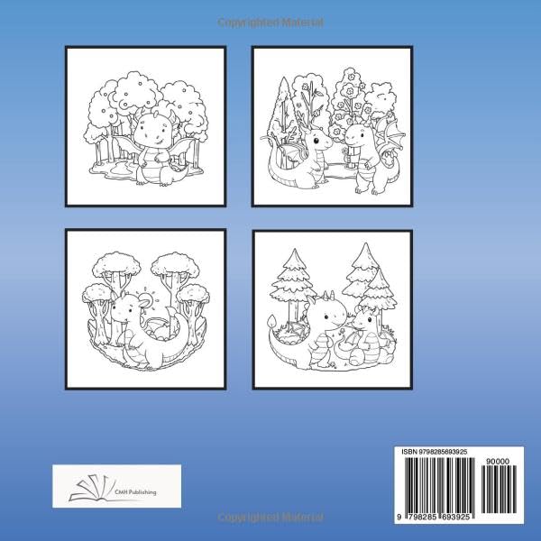 Magical Dragons In The Sky Coloring Book