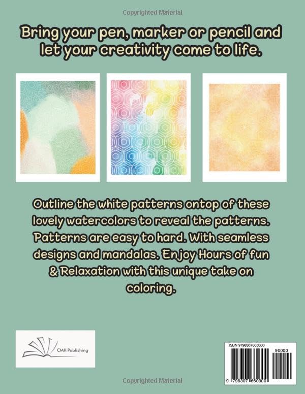 Ink Pattern Tracing Reverse Coloring Book: Draw to Reveal the Hidden Image
