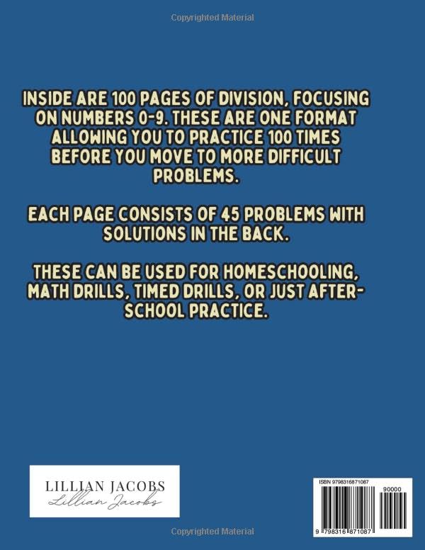 100 Days of Division: Standard Math Practice Workbook