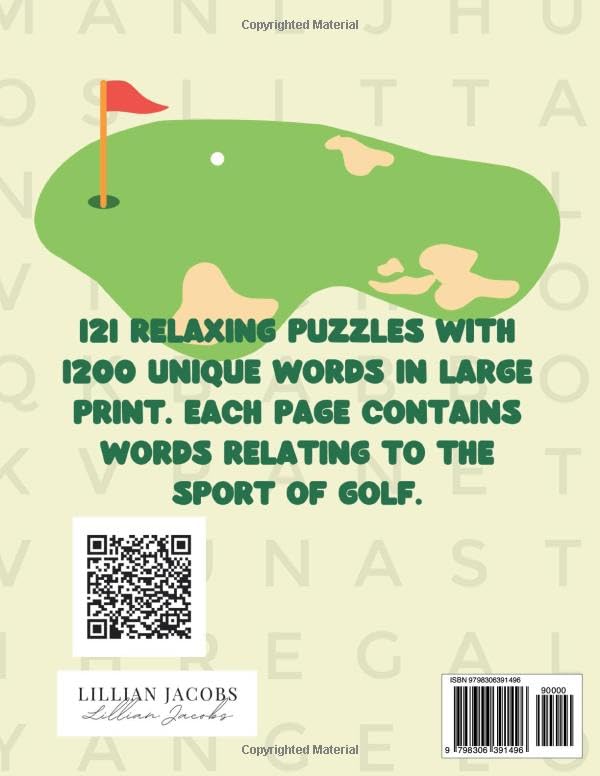 Golf Word Search Large Print for Adults