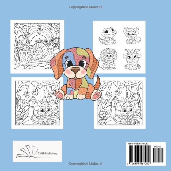 Cozy and Cuddly Patchwork Animals Coloring Book: Comfy Hygge Scenes for Creative Calm and Comfort Stress Relief
