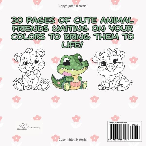 Cute and Comfy Quilted Animals Coloring Book: A Bold and Easy Coloring Book for All Ages Featuring Cute Patchwork Animals