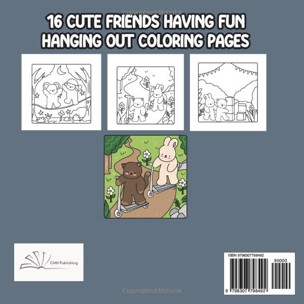 Cozy Friends Outdoor Fun Coloring Book: Bold and Easy Simple Coloring for All Ages