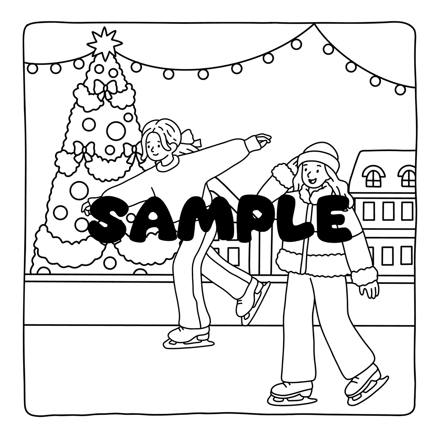 Cozy Christmas Girl Coloring Book PDF