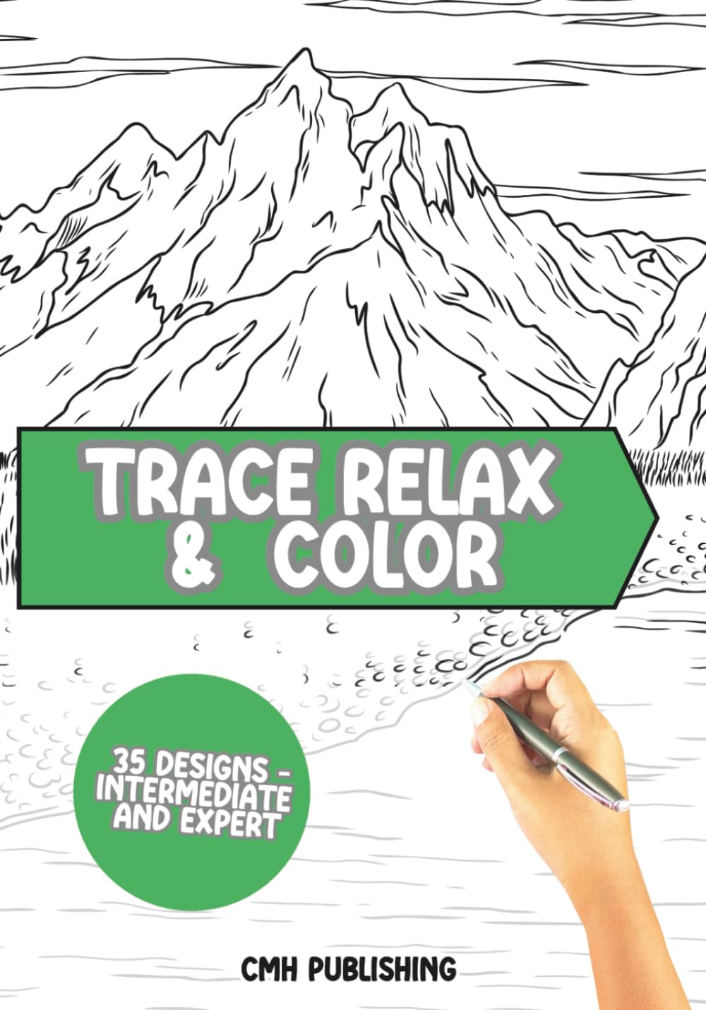 Trace Relax and Color Coloring Book: 35 Mandala and Landscapes