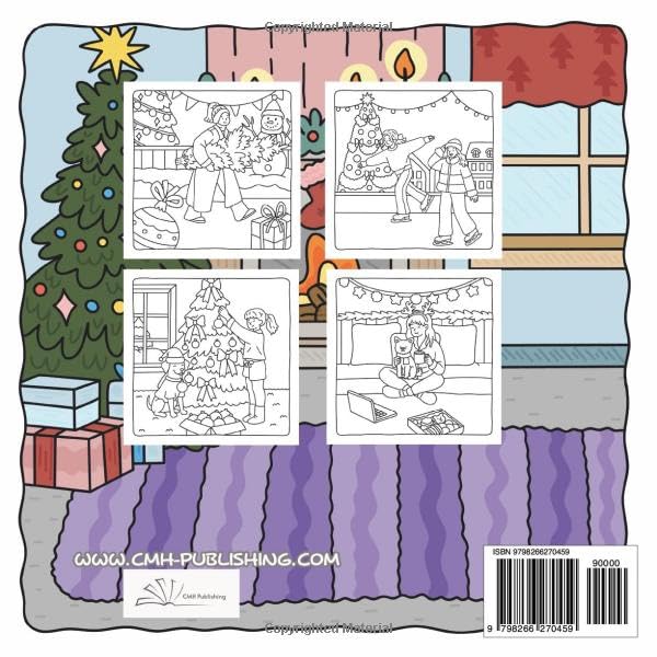 Cozy Girl Christmas Moments Coloring Book