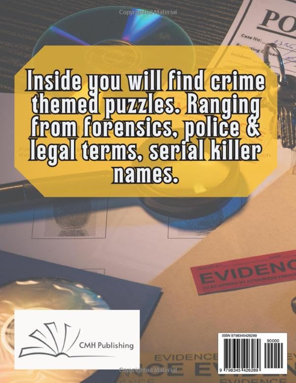 True Crime Detective Word Search for Adults Large Print Word Search