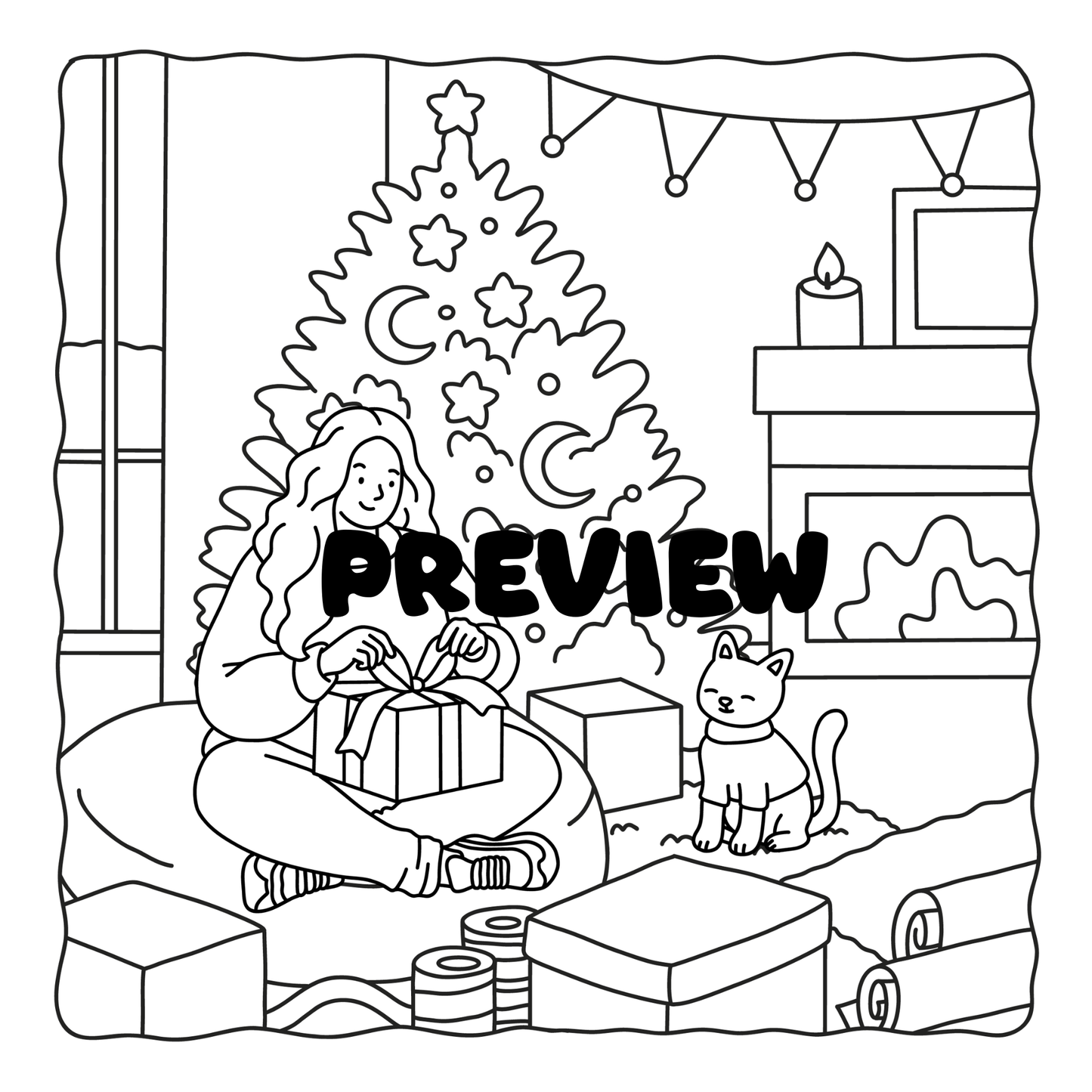 Cozy Curvy Women Coloring Pages, Digital Printable PDF Book