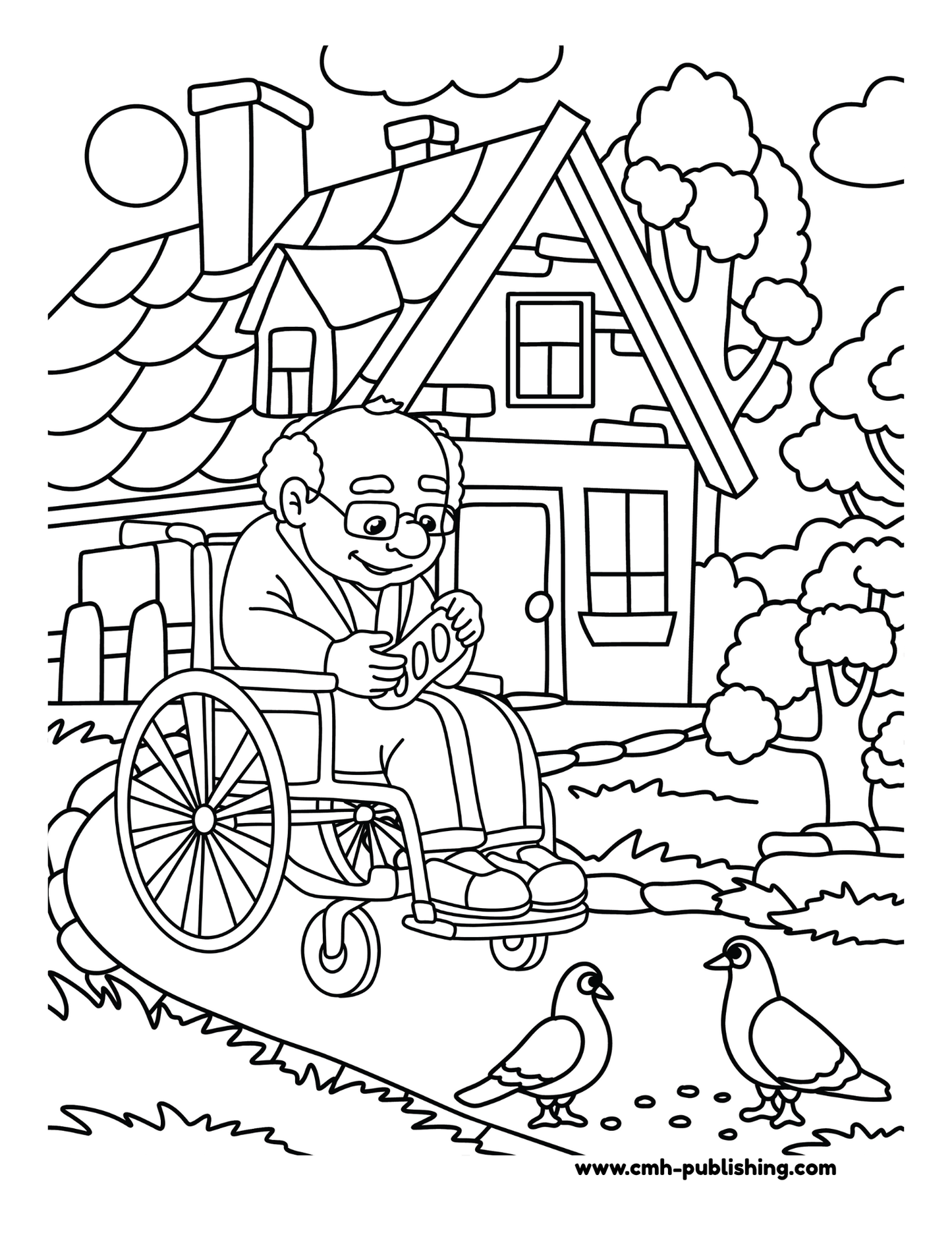 Grandma & Grandpa Moments, 30 Printable Coloring Pages (Digital)