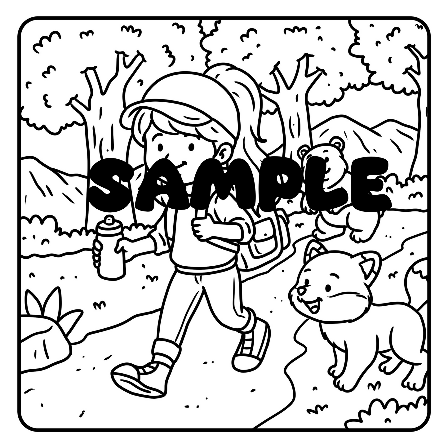 Cozy Girl Sports Moments, 15 Relaxing Coloring Pages Featuring Sports and Fitness