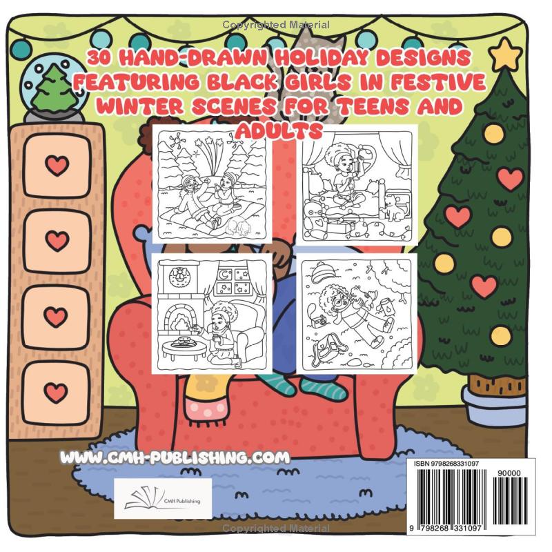 Cozy Girl Christmas Coloring Book