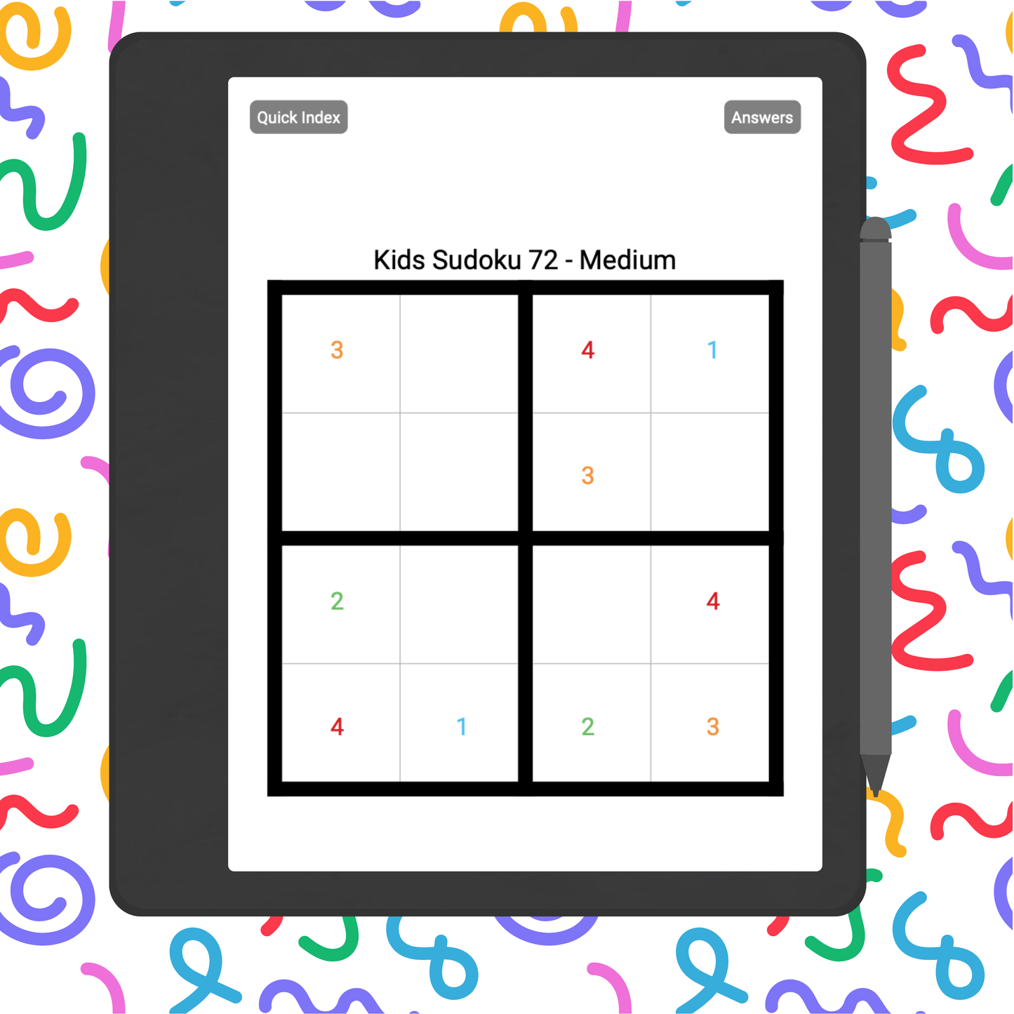 130 Mixed Sudoku Puzzles for Kids Kindle Scribe