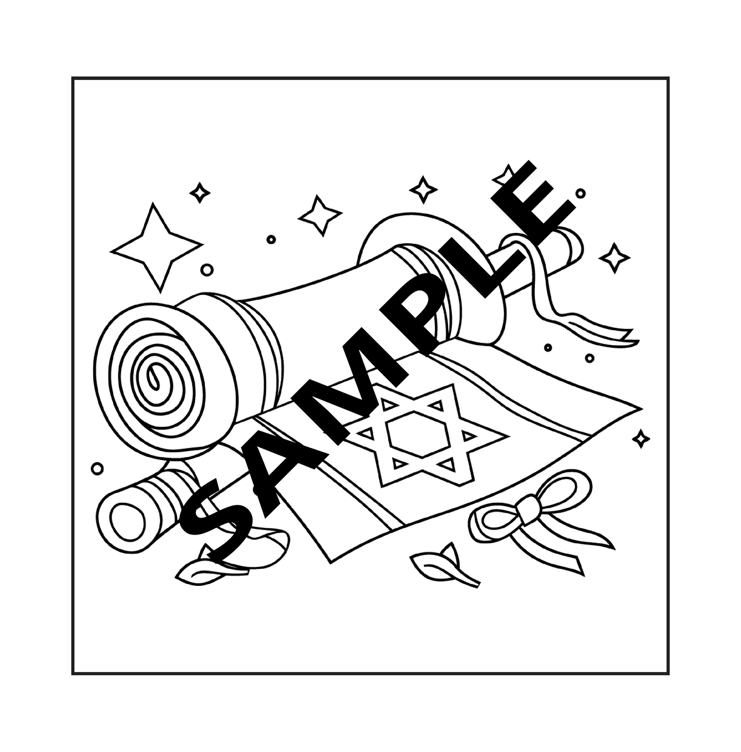 Bold and Easy Hanukkah Coloring Book | 31 Big and Simple Designs | Instant PDF Digital Download