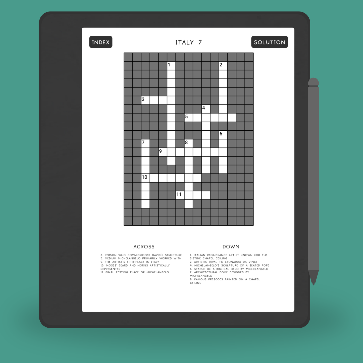 Italy Crossword Puzzle Book PDF – 90 Interactive Puzzles with Solutions