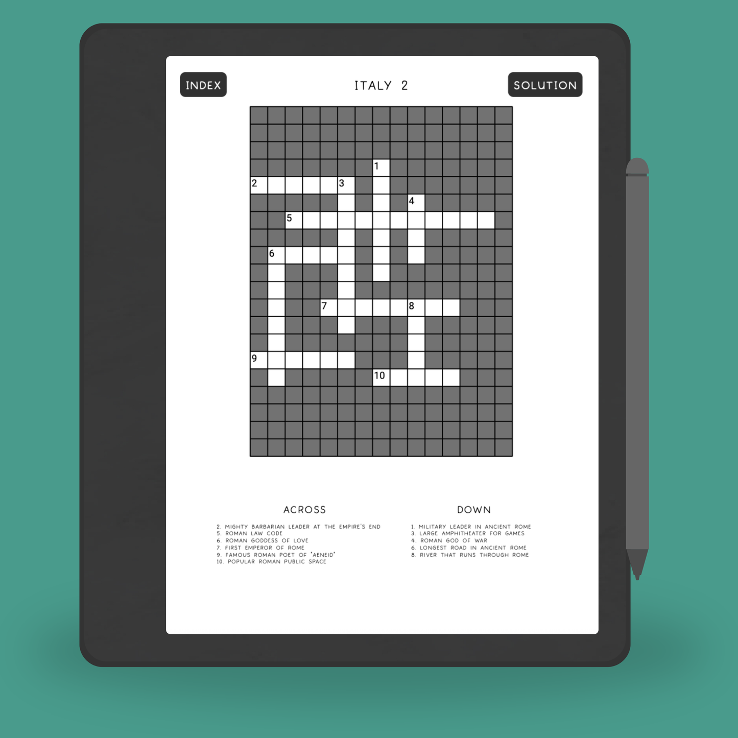 Italy Crossword Puzzle Book PDF – 90 Interactive Puzzles with Solutions