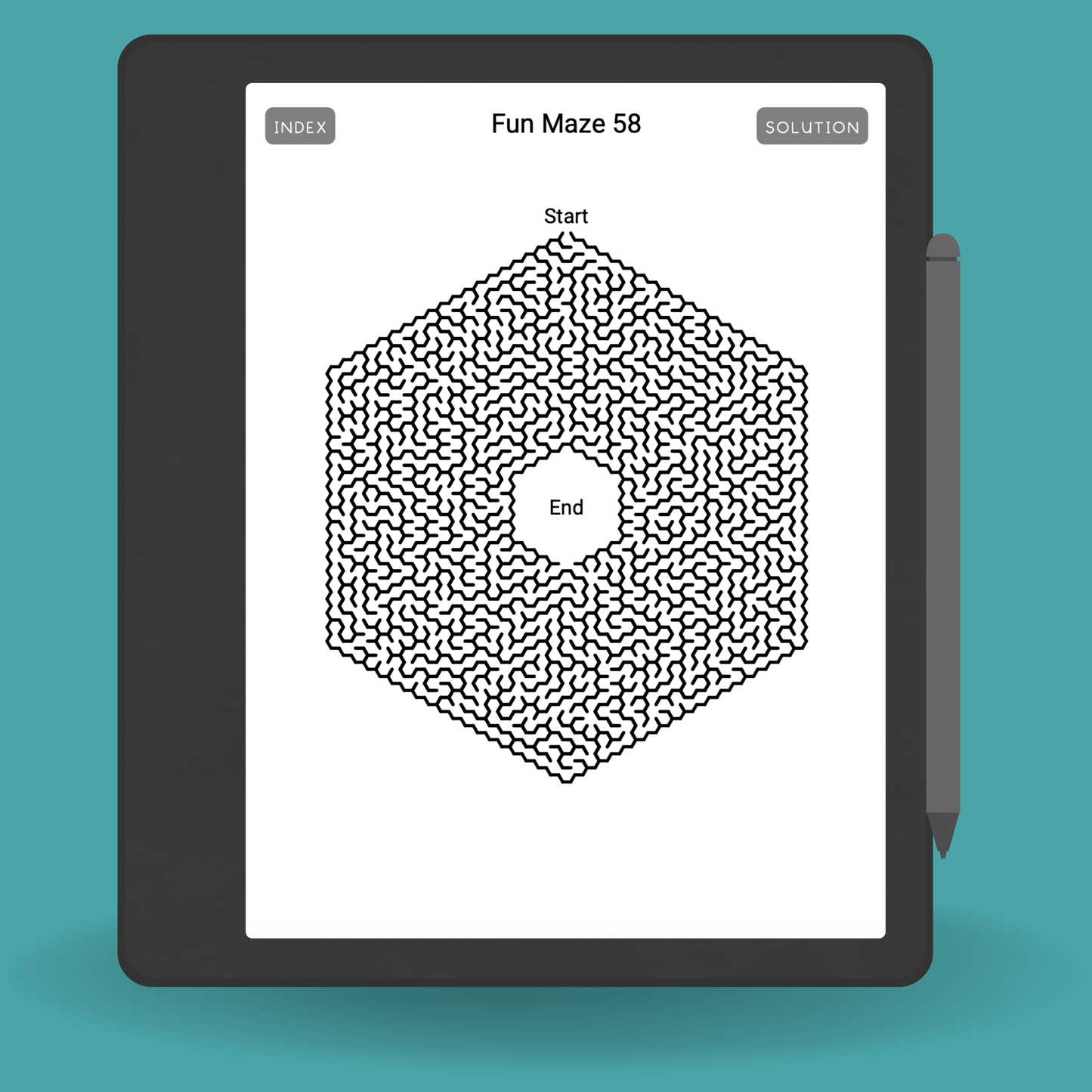 Hard Hexagon Mazes with Solutions – Digital Brain Games PDF