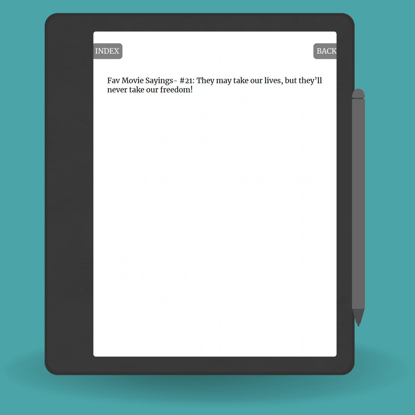 Movie Quote Cryptograms for Kindle Scribe