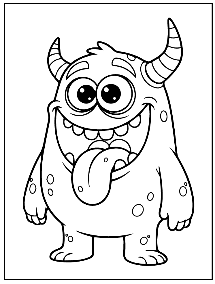 Freebie for Halloween - Monsters Coloring