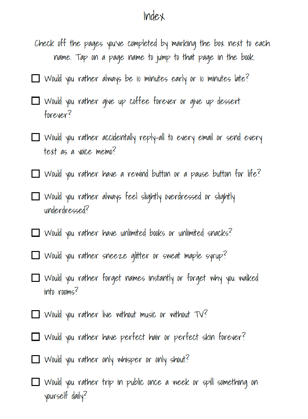 Kindle Scribe Digital Journal, Would You Rather: 365 Slightly Unhinged Life Dilemmas