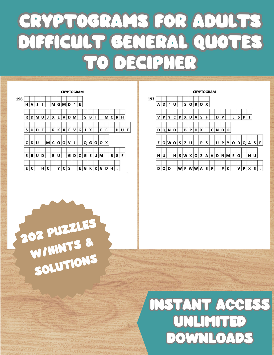 Cryptogram Puzzles for Calm Wordplay