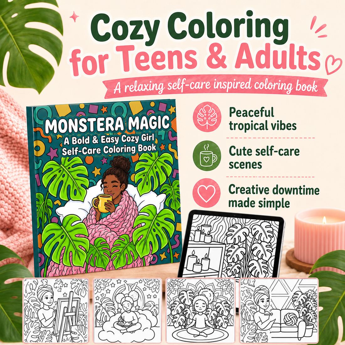 Self-Care Coloring Pages for Calm Creative Breaks