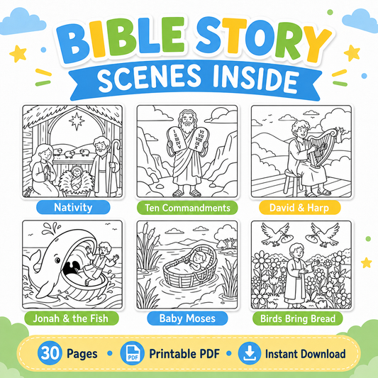 Bible Coloring Pages for Quiet Faith Activities
