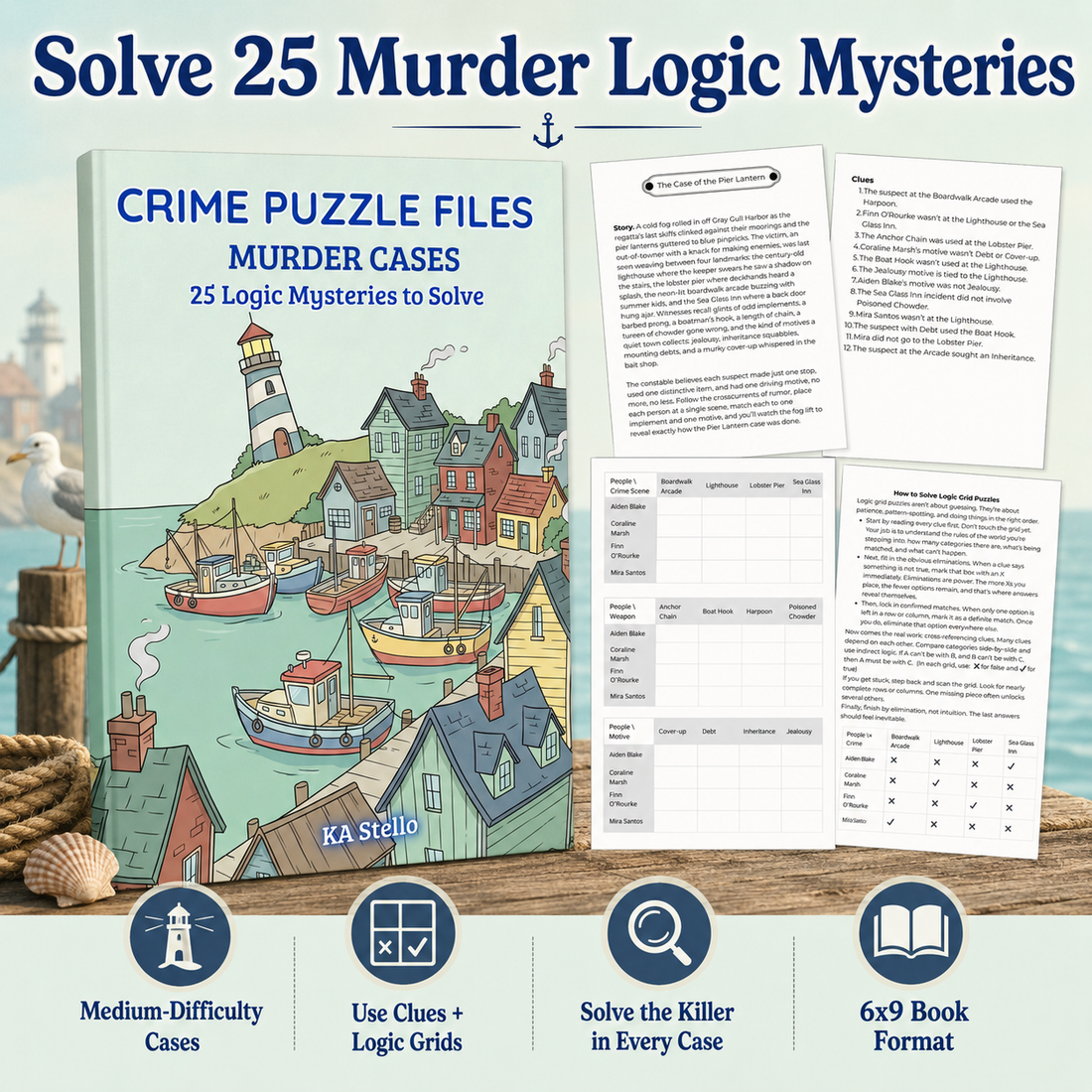 Love Murder Mystery Puzzles? Try 25 Coastal Crime Logic Cases Built for True Deduction Fans
