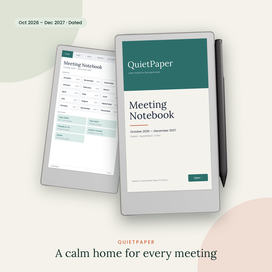 reMarkable Paper Pro Move + QuietPaper Blog Post