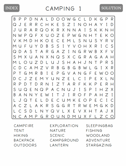 A Puzzle Book for Camping Lovers Free Offer