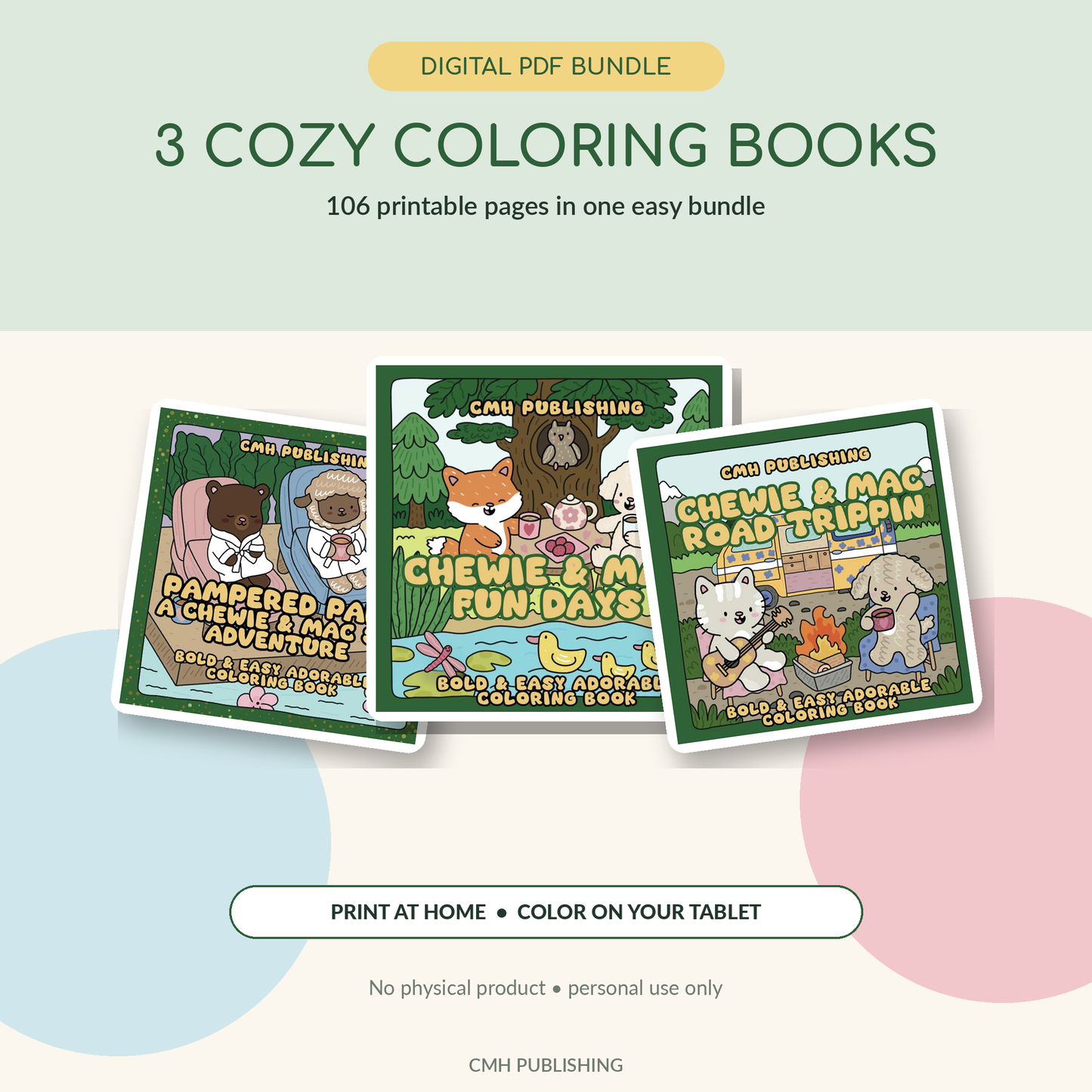 Chewie and Mac Digital Coloring Bundle