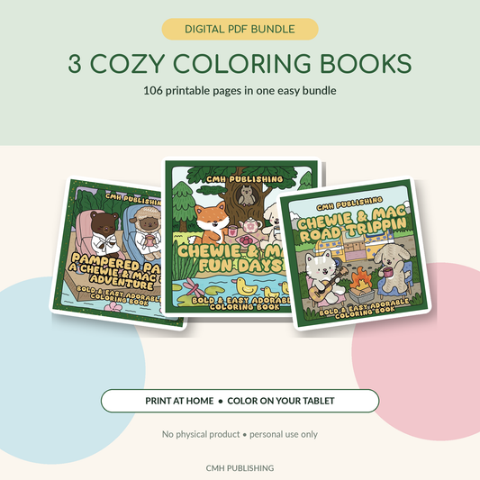 Chewie and Mac Digital Coloring Bundle