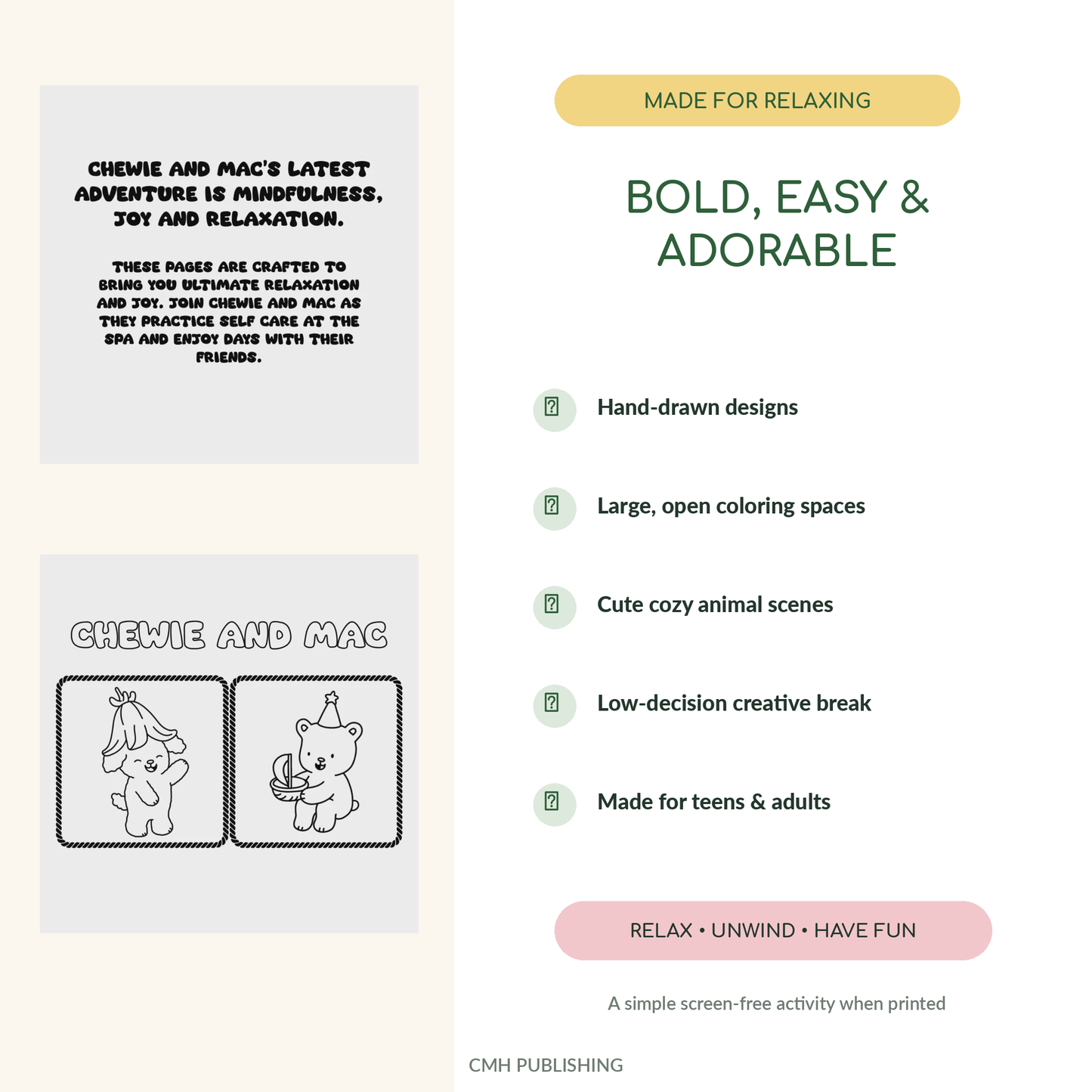 Chewie and Mac Digital Coloring Bundle