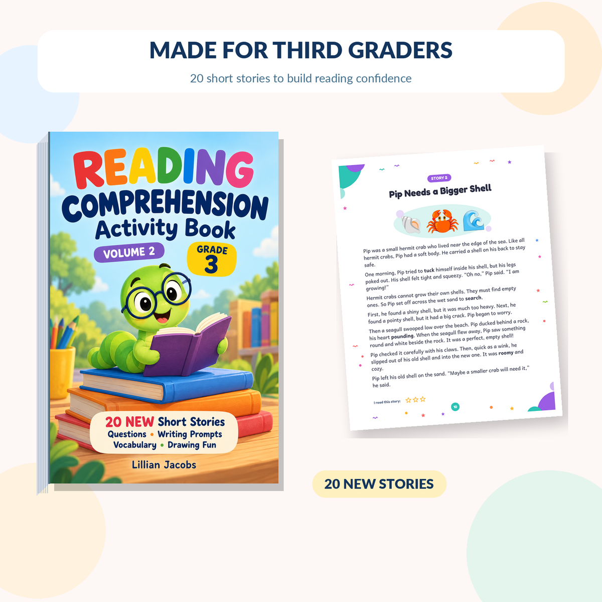 3rd Grade Reading Comprehension Workbook, Volume 2