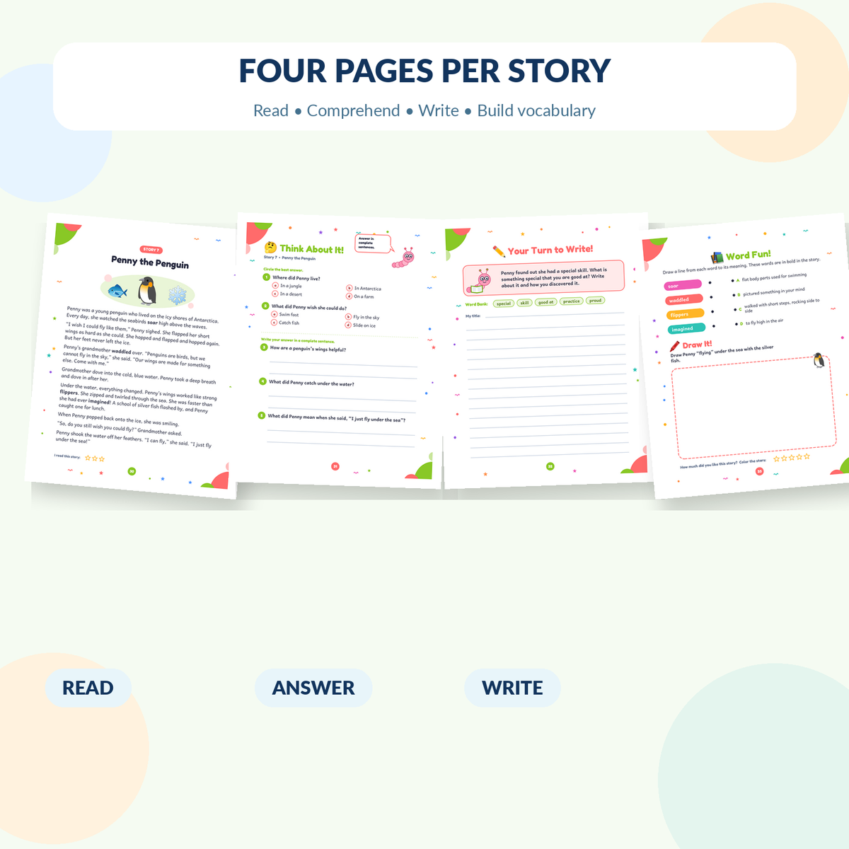 3rd Grade Reading Comprehension Workbook, Volume 2