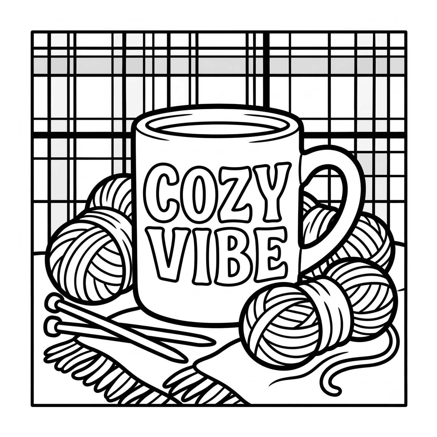 Cozy Sisters & Chunky Knits: Bold & Easy Little Women Inspired PDF Coloring Book