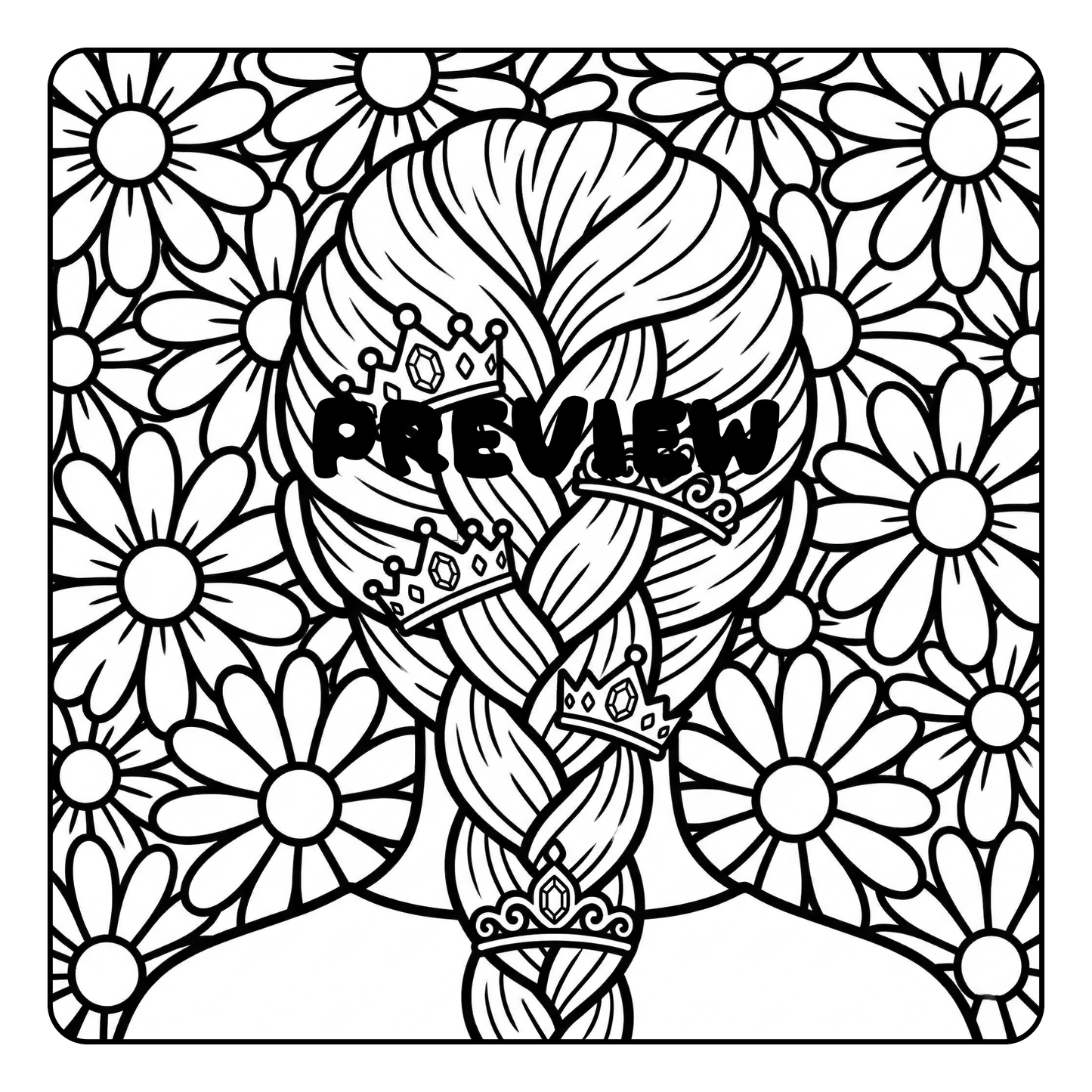 Crowned in Comfort: Bold & Easy Coloring Book of Royal Relaxation and Soft-Life Tiara Dreams
